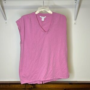 *Flawed* Athleta Pink Twist Back Stretchy Tee- M